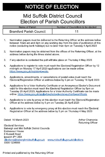 Notice Of Election