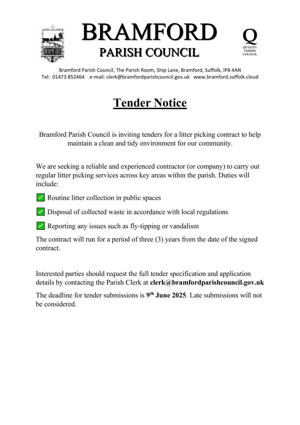 Litter picking tender notice