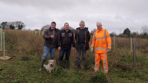 Four men and a dog planted 200 trees